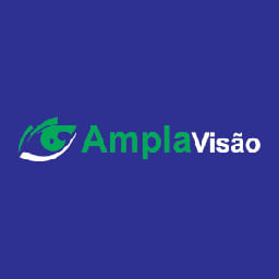 Logotipo loja online com produtos para baixa visão Ampla Visão