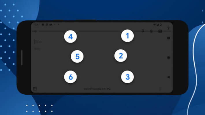 ilustração de celular com teclado em braille em destaque na tela